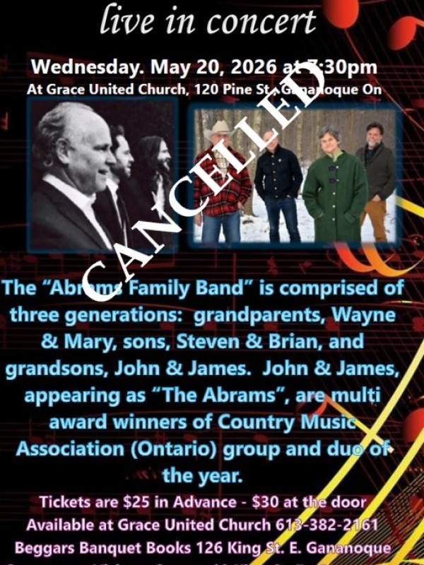 The Abrams Family live in Concert - CANCELLED